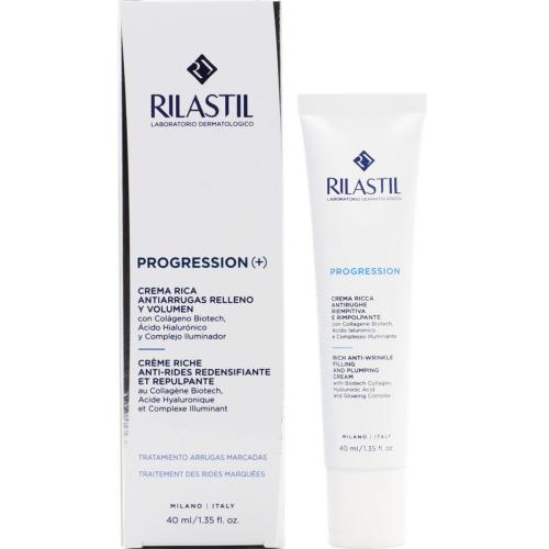 Rilastil Progression (+) Rich Anti-Wrinkle Filling & Plumping Cream Αντιρυτιδική Κρέμα Πλούσιας Υφής για Λάμψη & Επαναφορά Όγκου 40ml